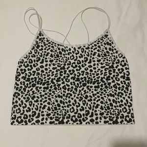Leopard cropped tank top